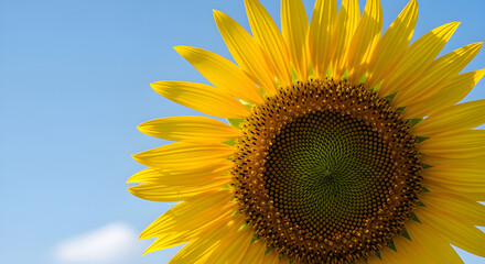 sunflower against blue sky