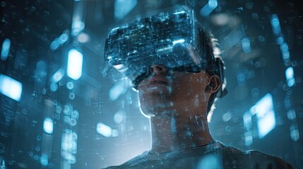 Immerse yourself in the future with stunning virtual reality technology, experiencing digital worlds and advanced innovation firsthand.