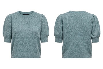Stylish warm female sweater on white background.
womens winter dress and knitted dress