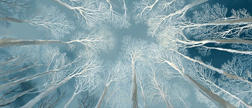 ESQUELETOS DE &Aacute;RVORES DELICADOS EM AQUARELA