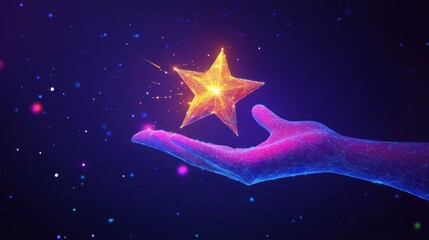 Hand Holding Starry Light