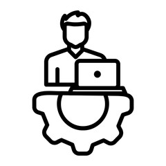 work from home Line Icon