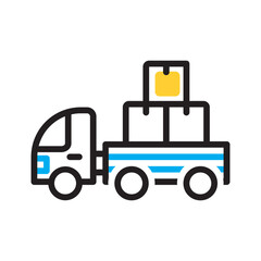 Vector multi color icon for Freight
