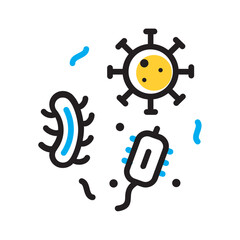 Vector multi color icon for Pathogens