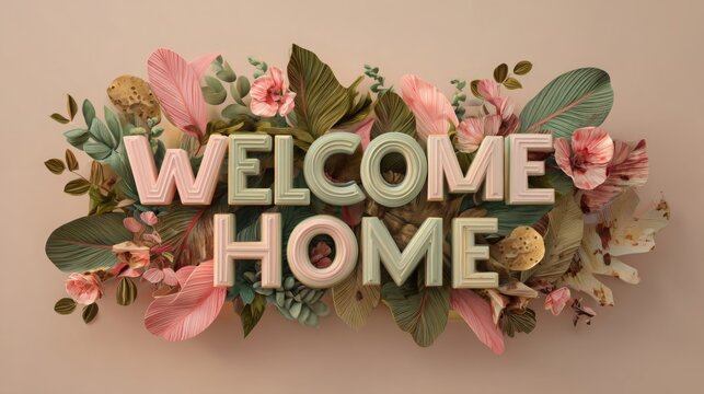 Welcome home decoration featuring flowers and greenery ideal for warm welcomes and thoughtful gifts