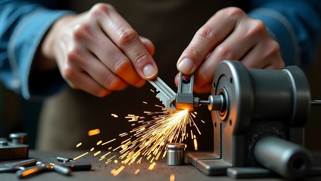 Key cutting machine locksmith duplicating keys making keys service