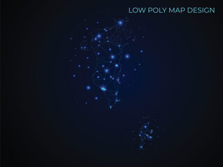 abstract digital networking connectivity vector map design