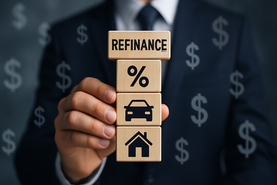 Refinance Finance Loan Mortgage Car Credit Recalculation.