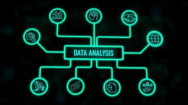 Internet, business, Technology and network concept. Data Analysis for Business and Finance Concept. Information report for digital business strategy.
