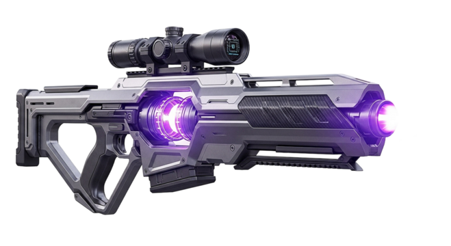Cyberpunk energy laser gun blaster