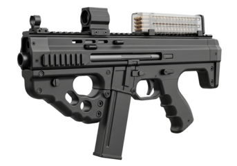 airsoft gun assault rifle isolated