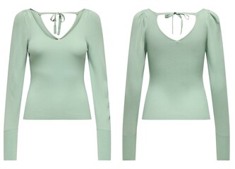 Stylish warm female sweater on white background.
womens winter dress and knitted dress