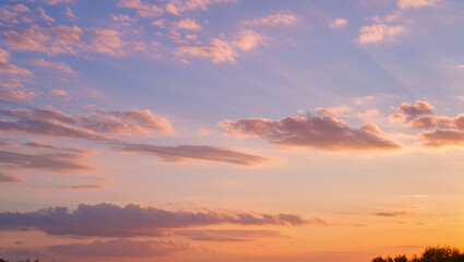 Fototapeta premium Vibrant sunset paints the sky in hues of pink and orange