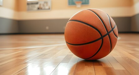 Fototapeta premium basketball on the floor 