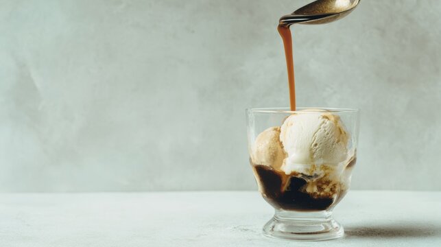 Authentic National Coffee Ice Cream Day Affogato with Premium Espresso and Gelato for Summer Lifestyle Campaigns and Labor Day Celebrations