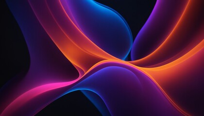 Futuristic neon gradient abstract background with flowing smoke waves, colorful glowing liquid forms, vibrant energy design perfect for digital wallpaper.
