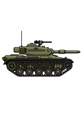 Fototapeta premium Vector Illustration of a Military Rocket on White Background - Defense and Technology