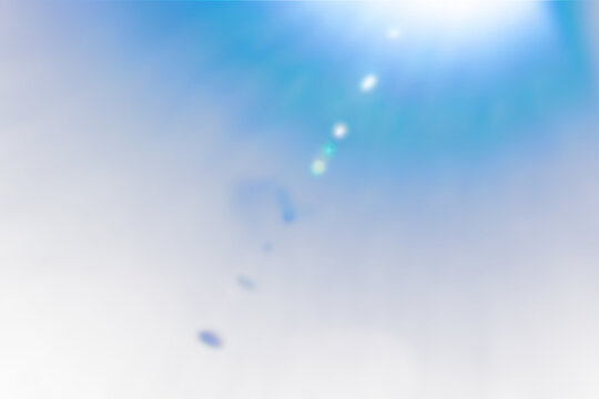 blue lens flare transparent