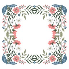 floral background with butterflies