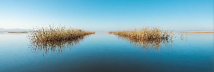 Fototapeta premium Swaziland Independence Day Sunset River Delta Silhouette Premium Landscape for Millennial Relaxation and Reflection Campaigns with Eid al-Fitr and Ramadan Seasonal Marketing