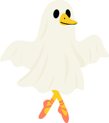 Halloween Goose Dressed as Ghost Ballerina