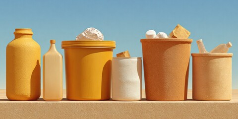 Federal Lands Cleanup Day Sustainable Recycling Bins Outdoor Setup Inspired by Earth Day and Summer Sales for Modern Eco-Friendly Marketing Campaigns