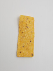 Tortilla chips on white background
