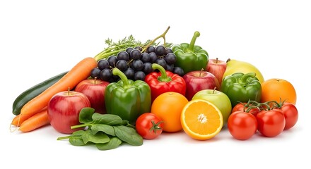 assortment of fresh fruits and vegetables