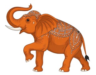 Ornate elephant illustration (1)