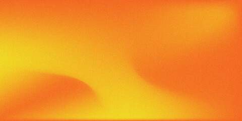 Orange and yellow glowing grainy gradient background with noise texture for poster, header, banner design with copy space and warm tones