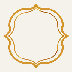 Elegant golden decorative frame with ornate swirls