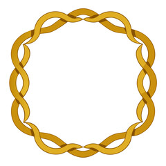 Elegant gold intertwined ribbon border design