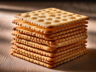 Quality & Craftsmanship: Seamless Diffused Shot of the Intricate Texture of Crackers

