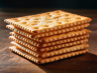 Quality & Craftsmanship: Seamless Diffused Shot of the Intricate Texture of Crackers

