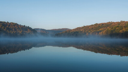 Misty Lake at Dawn