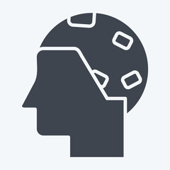 Icon Alopecia. related to Dermatology symbol. glyph style. design editable