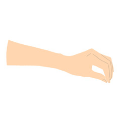 つまむ動作をする手のイラスト