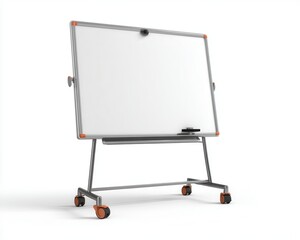 Fototapeta premium Modern Mobile Whiteboard on Rolling Stand