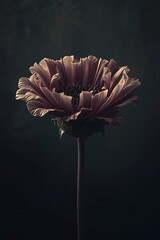 Dark Floral Elegance Moody Black Flower on Dramatic Background