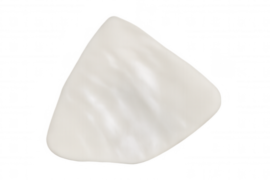 Close-up of a plectrum, showing its smooth surface and irregular shape, perfect for music-related projects