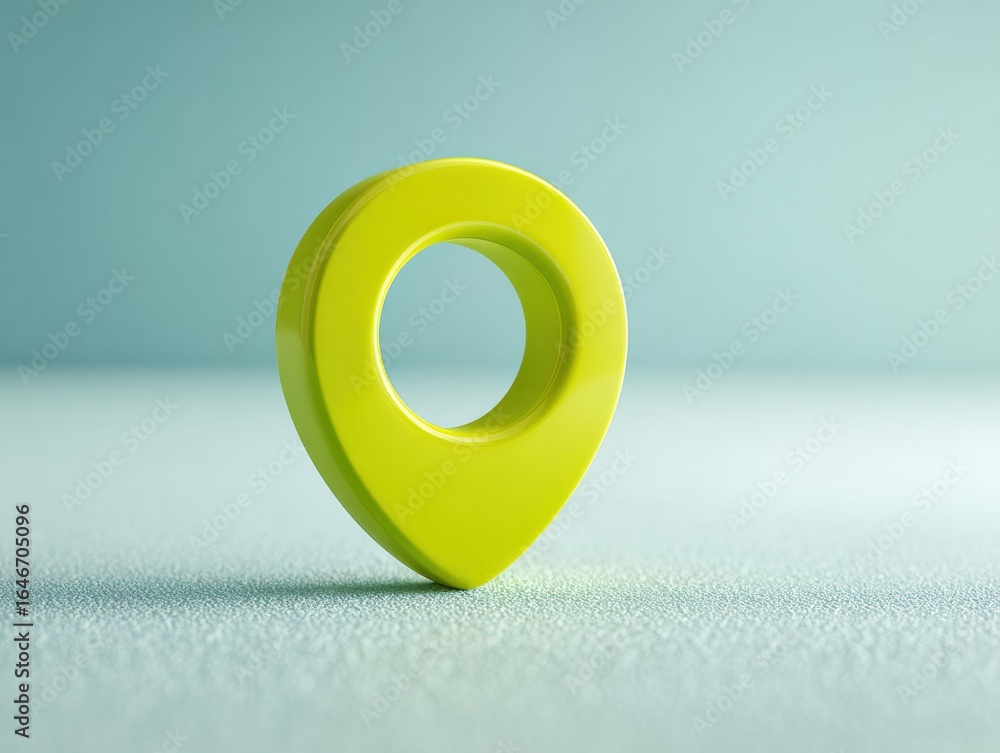 Poster modern bright location pin icon with minimal design premium tech navigation symbol for digital marke