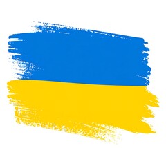 Obraz premium Painted Ukrainian flag