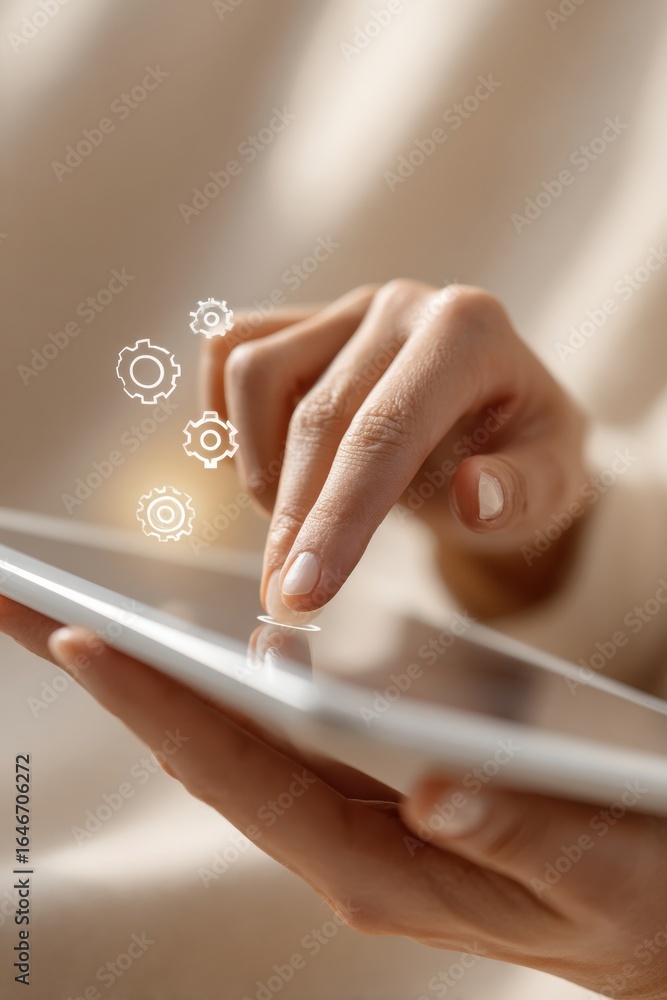 Poster modern professional firmware update interface interaction high-quality tech innovation for digital m