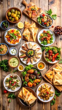 Mediterranean tapas spread