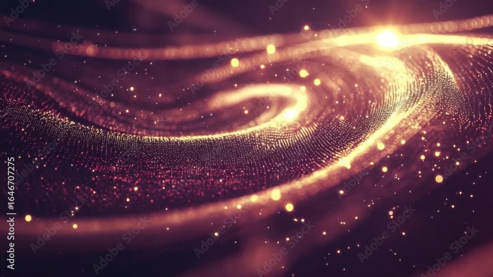 Poster abstract swirl of colorful particles in motion, creating a mesmerizing visual representation of ligh
