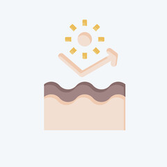 Icon UV Protection. related to Dermatology symbol. flat style. design editable