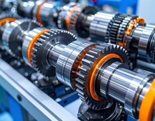 Fototapeta premium Precision Gears Manufacturing Process.