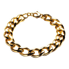 Obraz premium Gold bracelet isolated on transparent background
