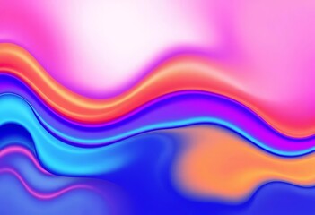 Naklejka premium Abstract liquid gradient shapes, minimalist design, vibrant colors, flowing forms, vector, flow