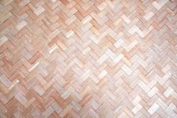 Top view of woven bamboo wall